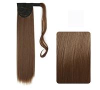 Chignon de Cheveux 22-32 pouces synthétique longue ligne droite queue de cheval bandeau queue de cheval perruque Wrap pince à cheveux Extensions queue de cheval chignon for les femmes Chignon(12,32inc