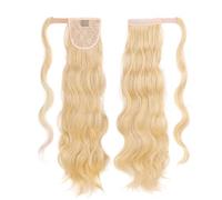 Chignon de cheveux 22 pouces de long ondulé Curl Wrap queue de cheval perruque synthétique résistante à la chaleur extensions de queue de cheval chignon for les femmes Pièce de chignon(M27-613)