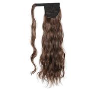 Chignon de Cheveux 24 pouces de long ondulé queue de cheval Wrap cheveux bande synthétique queue de cheval extensions blonde ondulé queue de cheval perruque femmes chignon Chignon(2-30)