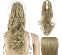Chignon de cheveux 35,6 cm - Chignon synthétique - Cheveux longs bouclés - Grande perruque ondulée - Queue de cheval - Extensions de cheveux pour femmes (A22)