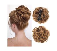 Chignon de cheveux Cheveux synthétiques Chignon pince à pince en Chignon morceau de cheveux bouclés Chignon en désordre queue de cheval Extensions de cheveux Scrunchie postiches for les femmes Pièces