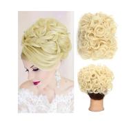 Chignon de cheveux Chignon bouclé en gros cheveux en désordre avec pinces à peigne dans la couverture de queue de cheveux Extension de queue de cheval pièces de cheveux naturels synthétiques Pièces de