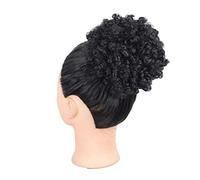 Chignon de Cheveux Chignon de cheveux synthétiques for femmes Extensions de queue de cheval shaggy afro bouclés avec cordon de serrage chignon shaggy for femmes noires Chignon(07)