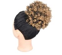 Chignon de Cheveux Chignon de cheveux synthétiques for femmes Extensions de queue de cheval shaggy afro bouclés avec cordon de serrage chignon shaggy for femmes noires Chignon(08)