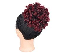 Chignon de cheveux Chignon de cheveux synthétiques for femmes Extensions de queue de cheval shaggy afro bouclés avec cordon de serrage chignon shaggy for femmes noires Pièce de chignon(11)