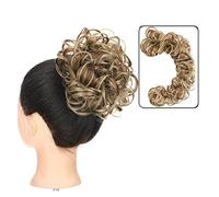 Chignon de cheveux Chignon synthétique à enrouler autour de la queue de cheval for femmes, Chignon synthétique en désordre, bande élastique, postiche de 35,4 pouces, vague bouclée Pièces de chignon po