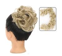 Chignon de cheveux Chignon synthétique à enrouler autour de la queue de cheval for femmes, Chignon synthétique en désordre, bande élastique, postiche de 35,4 pouces, vague bouclée Pièces de chignon po