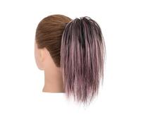 Chignon de cheveux Chignon synthétique à pince lisse, beignet moelleux avec tresses, chouchous, Chignon en désordre, Extensions de postiches Chignon Pièces de chignon pour femmes(Color:2)