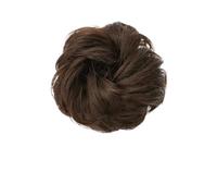 Chignon de cheveux Chignon synthétique avec élastique marron blond cheveux raides Chignon bouclé postiche Chignon cordon de serrage for les femmes Pièces de chignon pour femmes(T1B/4/30)