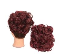 Chignon de cheveux Chignon synthétique femmes accessoire de cheveux Extensions de queue de cheval boucles chignon désordonné chignon cordon peigne à cheveux chignon Pièce de chignon(Q1 99J)