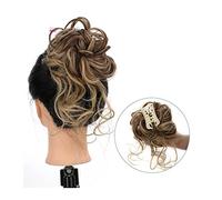Chignon de cheveux Extensions de chignon ébouriffées for un usage quotidien, postiche en désordre for femme, postiche à clipser, postiche synthétique ondulée bouclée, super longue Pièces de chignon po