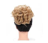 Chignon de cheveux Extensions de postiches synthétiques à clipser for femmes et filles, chignon en désordre, chouchou avec cordon de serrage, queue de cheval bouffante, chignon court et ondulé Pièces