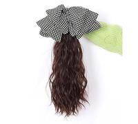 Chignon de cheveux Perruque femme queue de cheval arc cheveux accessoires pince à griffe ondulation de l'eau queue de cheval extension de cheveux perruque chignon synthétique Pièce de chignon(B)