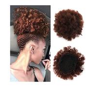 Chignon de cheveux Pièces Afro bouclés Chignon postiches Extensions Afro bouffée cordon queue de cheval Extension de cheveux synthétique crépus bouclés cheveux Chignon cheveux Pièces de chignon pour f