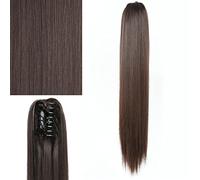 Chignon de cheveux Synthétique 24 Pouces De Long Droite Queue De Cheval Extensions De Cheveux Griffe Clip De Mode Femmes Queue De Cheval Extensions Perruque Cheveux Chignon Pièce de chignon(4)
