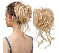 Chignon de cheveux Synthétique Chignon désordonné avec élastique élastique Perruque Bouclés Scratch Queue de Cheval Extensions Chignon Donut Bun Perruques pour Femmes Postiches Pour Femme(26H613)