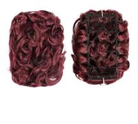 Chignon de cheveux Synthétique Messy Bun Wig Hair Pieces Wavy Curly Bun Ponytail Hair Extensions Bun Hair Peigne Femmes Bun Wig Pièce de chignon(99J)