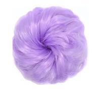 Chignon décoiffé for femme, extensions capillaires synthétiques, chouchous for un usage quotidien Look élégant chic(Purple)