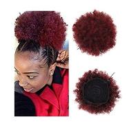 Chignon désordonné Afro Puff Hair Bun Chignon Accessoires Cordon court Extension de queue de cheval synthétique crépus bouclés queue de cheval postiches pour femmes noires Vrais chignons de cheve