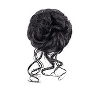 Chignon désordonné Chignon synthétique Chignon désordonné avec des glands Extensions de cheveux de queue de cheval chignon ondulé pour femmes élastiques élastiques chouchous vrais chignons de che