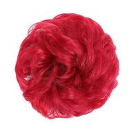 Chignon désordonné Donut Hair Bun Chouchou pour femmes filles, postiche de chignon synthétique ondulé bouclé avec élastique, extensions de cheveux en chignon désordonné, vrais chignons humains (c