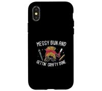 Chignon désordonné et faire preuve de créativité drôle Crafter Craftaholics Coque pour iPhone X/XS