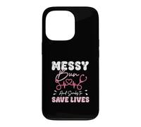 Chignon désordonné et Gommage pour sauver des Vies pour Les soignants soignants Coque pour iPhone 13 Pro