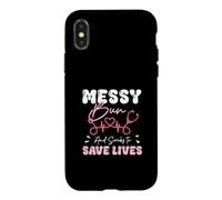 Chignon désordonné et Gommage pour sauver des Vies pour Les soignants soignants Coque pour iPhone X/XS
