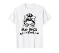 Chignon désordonné Guerrier tumeur cérébrale T-Shirt