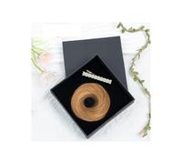 Chignon en cheveux humains Chignon en désordre Postiche en forme de donut avec élastique en caoutchouc Queue de cheval Chouchou for femme Ponytail Extension(Medium brown)