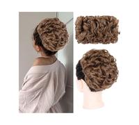 Chignon en désordre Postiche queue de cheval synthétique à clip, chignon ondulé et décoiffé, for femmes noires(12#)
