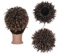 Chignon Extension de queue cheval élastique avec cordon serrage, chignon bouclé et moelleux, chouchous synthétiques Postiches(1BT30)