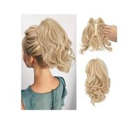 Chignon Extensions capillaires synthétiques à pince en queue de cheval, postiche, chignon, faux cheveux naturels noirs et blonds, fausse queue de cochon for femmes, bricolage Chignon pour cheveux pour