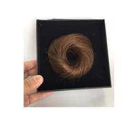 Chignon Hair Buns Ponytail Hair Piece Real Human Hair Extensions Elegant Hair Bun Style with Elastic Rubber Band Ponytail Hair Ponytail for Women Girls(Dark Brown,S)
