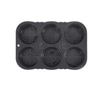 Chignon Hamburger 6 cavités en silicone pour petits pains parfaitement formés pour diverses créations cuites au four