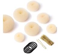 Chignon magique, 7 PCS Accessoires de Coiffure avec 5 élastiques à cheveux, 20 épingles à cheveux, Accessoires de Coiffure pour Kids Filles Femmes (Blond)