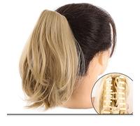 Chignon Mesdames Ponytail Warped Ponytail Hair Extensions Cheveux Raides Synthétiques Avec Pinces À Griffe Queue De Cheval Perruque Chignon Naturel Accessoires Capillaires Pour Femmes(107)