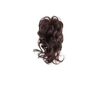 Chignon ondulé bouclé, queue de cheval, chignon synthétique, chignon décoiffé, extensions à clipser, postiches for femmes Ponytail Extension(Dark Brown)