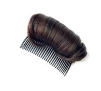 Chignon, Peigne coussin invisible en cheveux synthétiques for un volume optimal pour femme(Brown black)