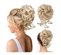 Chignon, Perruque Chignon en Cheveux Bouclés en Boule de Cheveux Moelleux en Désordre Longue Barbe Boucle de Cheveux Paresseux for le Confort Quotidien pour femmes(Light yellow)