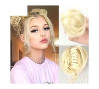 Chignon Pièces de cheveux synthétiques chignon spatial 2 pièces Mini pince à griffes en désordre et oreilles de chat Extensions de faux cheveux chignon accessoire de perruque postiches Postiches en ch
