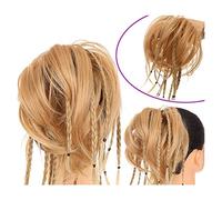 Chignon Postiche Cheveux 1 Pack Synthétique Messy Bun Wavy Élastique Tressé Wrap Perruque Cheveux Harnais Queue De Cheval Allongement Bandeau Femmes