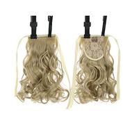 Chignon Postiche Cheveux 1 paquet d'extensions de cheveux en queue de cheval ondulées courtes pinces à cheveux synthétiques avec cordon de serrage chignon allongeant bouclé for un usage quotidien des