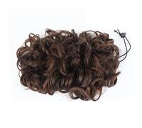 Chignon Postiche Cheveux Cheveux Cravate Messy Bun Extensions de Synthétiques Africain Bouclés Perruque Clips Perruques Féminines avec Cordon