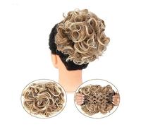 Chignon Postiche Cheveux Extension de chignon cheveux bouclés en désordre perruque synthétique facile à étirer pince queue cheval morceaux for les femmes