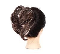 Chignon Postiche Cheveux Messy Bun queue de cheval allongeant droite perruque synthétique courte chignon cheveux accessoires dames élastique cravate