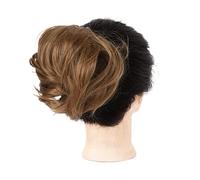 Chignon Postiche Cheveux Messy Bun queue de cheval allongeant droite perruque synthétique courte chignon cheveux accessoires dames élastique cravate