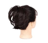 Chignon Postiche Cheveux Messy Bun queue de cheval allongeant droite perruque synthétique courte chignon cheveux accessoires dames élastique cravate