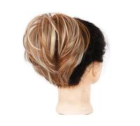 Chignon Postiche Cheveux Messy Bun queue de cheval allongeant droite perruque synthétique courte chignon cheveux accessoires dames élastique cravate
