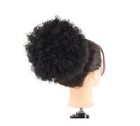 Chignon Postiche Cheveux Synthétique Cordon Queue De Cheval Court Afro Bouclés Chignon Pièce Cheveux Synthétiques Extension Perruque for Femmes Noires